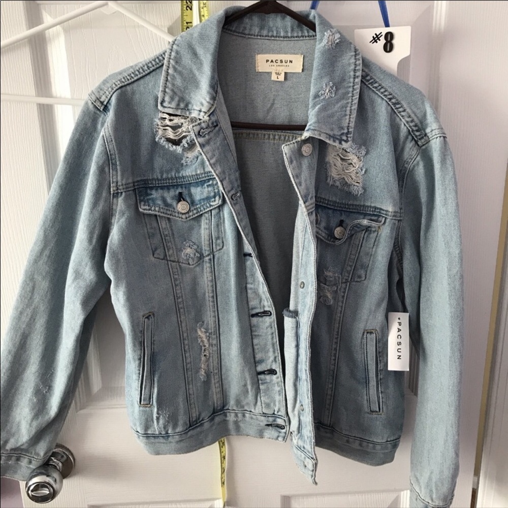 pacsun distressed denim jacket